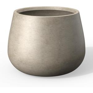 Kante Curva Series Planter, 10.2 Inch Round Concrete Flower Pot with Draiange Hole and Rubber Plug, Suitable for Indoor Plants, Home, Garden, Patio, Weathered Concrete (10.2"Dia x 9.8"H)