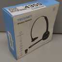 TECKNET Wireless Headset, Bluetooth Headphones with Noise Cancelling Microphone for Trucker, Hand Free Wireless Headset with Mute Mic