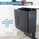 Mount-It! CPU Under Desk Mount Bracket - Computer Tower Wall and Under Counter Holder, 360 Degree Swivel Adjustable Height and Width Wall-Mountable