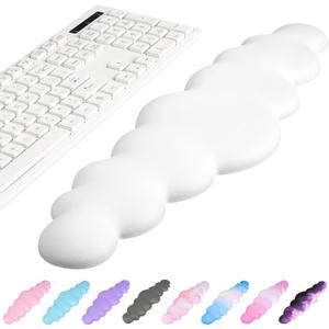 VAIPI Keyboard Cloud Wrist Rest, PU Leather Cloud Keyboard Wrist Pad, Palm Rest Keyboard Rest with Non-Slip Base for Typing Pain Relief, Soft Keyboard Arm Hand Rest for Computer - Father's Day Gift