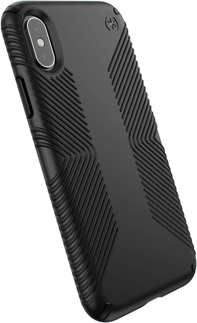 Speck Products Presidio Grip iPhone X Case, Black/Black