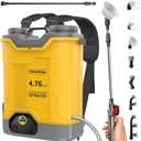 Battery Powered Backpack Sprayer Fit for Dewalt 20V Battery(No Battery) | Electric Graden Sprayer with 4.76 Gallon, 120 PSI, 7 Nozzles for Lawn, Garden, Yard