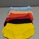 Solid Bikini Underwear  7 pack colorful underwear (Large)