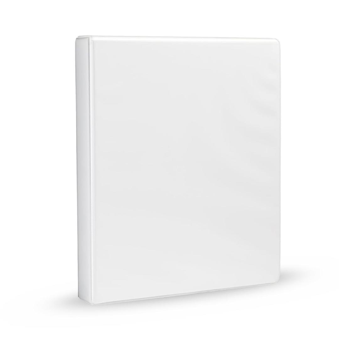 Amazon Basics 3-Ring Binder, 1-Inch, Customizable, with Pockets for Organization, White, 1-Pack