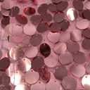 Pufogu 12 "x 108" Sequin Table Runner, Pink Glitter Premium Big Sequin Table Runner, Rectangle Table Runners for Halloween, Christmas, Wedding Party, Birthday Party, Banquet Decor (1 Pack).