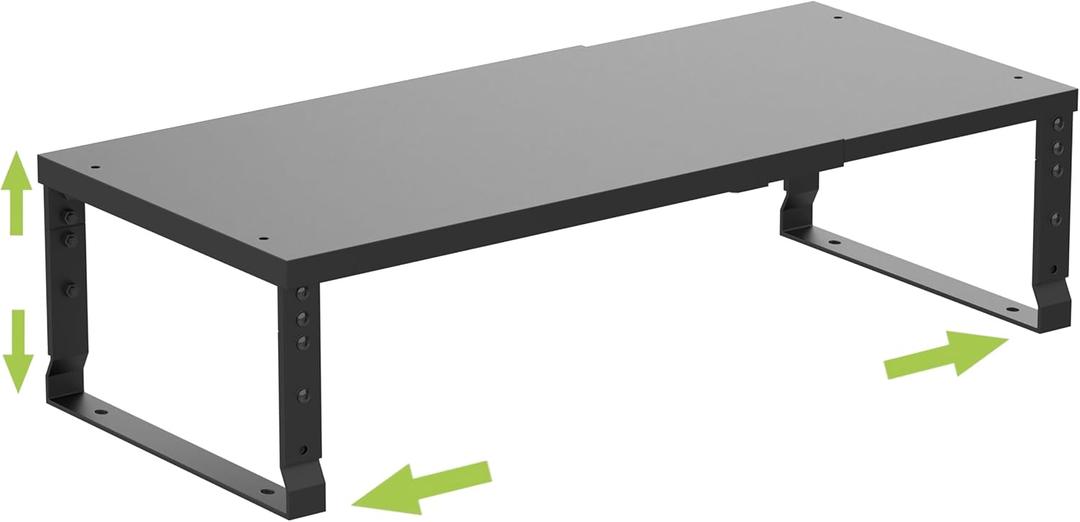 Expandable Stackable Spice Rack Organizer for Kitchen Cabinet,Adjustable Counter Shelf, countertop, Pantry,Cupboard,Bathroom,Bedroom(1Pack/Black/Medium) (MEDIUM:7.9"D x 16.7~26.6"W x 6.1"/7.5"H)