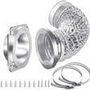 NAPNOOK Magnetic Dryer Vent Coupling DV180 Airtight Seal Dryer Vent Connector Kit Magnetic Design Easy to Install Quick Connector Including a 3.3ft 4" Duct and two Clamps