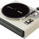 SEVIA Record Player Vintage Turntable for Vinyl Records with Built-in Speakers Bluetooth Retro Phonograph (WHITE)