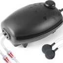 HITOP 3W 80GPH Adjustable Aquarium Air Pump, Upgrade Quiet Oxygen Pump, Powerful Air Aerator for Fish Tank up to 120 Gallon