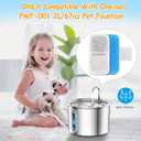 25 Set Cat Fountain Replacement Filters Compatible with oneisall PWF-001 2L/67oz Stainless Steel Pet Water Fountain Filters with Replacement Pre-Filter Pump Sponges