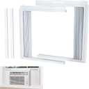 LBG Products Window Air Conditioner Side Panel and Frame Set,AC Accordion Filler Kit,Fits Most 5000BTU Window Air Conditioners, AC Side Panels with Frame