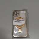 Magnetic Case for iPhone 15 with Invisible Stand [Military Drop Protection][Compatible with MagSafe] Full Camera Protection Clear Soft TPU for iPhone 15 Case 6.1 Inches-Gold