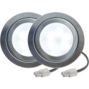 2-Pack 12V DC Kitchen Cooker Hood Light Bulb LED 1.5W for Undercabinet Closet LED Light Cabinet Puck Bulb Light (White 6000K)