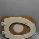 Bemis 1500EC 146 Almond Elongated Molded Wood Toilet Seat with Easy-Clean & Change Hinge