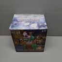 Juegoal Christmas Inflatables Outdoor Decorations, 6FT Inflatable Xmas Santa Claus with Helicopter on Gift Box, Lighted Blow Up Santa Flying Airplane, Built in Light for Holiday Lawn Yard Garden Decor