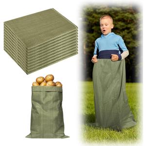 10pcs Potato Sack Race Bags for Kids and Adults, 37.5 X 23.6 in Sack Race Bags for Outdoor Sports Games, Race Bags for Family Game Lawn Games for Adults and Kids, Easter Party Suppilies