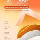 CAFORU Heated Pullover Hoodie with 5-Zone Heating&7.4V Battery Pack, Fast Warm-Up Unisex Sweatshirt for Outdoor Work (Black)