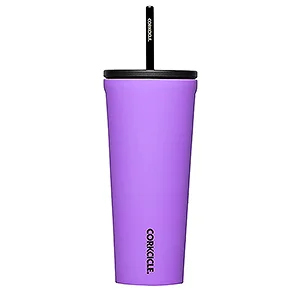 Corkcicle Cold Cup Insulated Tumbler with Straw - Keeps Drinks Cold for 12 Hours - Triple-Insulated Stainless Steel - Leak-Resistant Lid - Summer Drinkware Gift - 24 oz