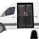 FormiPow Magnetic Screen Door Mosquito Net, No-Tool Bug Screen with Auto-Close, Universal Screen Defender for Mercedes Sprinter Ford Transit RAM Promaster and Campervans, 83"(H) x 59"(W)