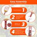 26FT Reach Fruit Picker Pole with Basket Telescoping,5-20FT Fruit Picker Pole with Basket, Apple Picker with Telescoping Long Handle, Fruit Grabber with Sturdy & Adjustable Aluminum Pole for Orange
