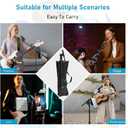 GUITTO Microphone Floor Stand with Phone/Tablet Holder, Adjustable Boom Mic Stand with Heavy-Duty Base, Dual Device Mount for Streaming, Podcasting, Recording, and Live Performances GMS-04