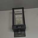 CYHKEE Solar Wall Lights Outdoor Waterproof with 3 Lighting Modes & Motion Sensor, Dusk to Dawn Exterior Porch Light fixtures, Solar Wall Lantern Fixture for Garage Patio Yard Garden (Black 1 Pack)