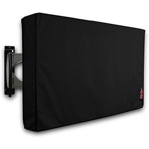 iBirdie Outdoor TV Cover 40 to 43 inch Weatherproof and Waterproof | Black, 39.5"L x 25"H Cover Size, 600D Thick Fabric, Outside Flat Screen Protector with Bottom