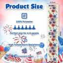 3 x 4th of July Decorations - Patriotic USA Stars Floral Table Runner | Fourth of July Accessories for Memorial Day - 250th Anniversary Decor Party Favors Supplies Indoor Outdoor Home