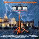 21000 Lumen Work Lights with Stand, 3 Adjustable Head LED Work Light, with Adjustable and Foldable Tripod Stand, Waterproof Lamp with Individual Switch with 6500 Kelvin Color Temperature