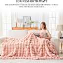 Faux Fur Twin Blanket for Couch, 1000 GSM Cozy Fuzzy Fluffy Soft Plush Thick Bubble Sherpa Blanket for Sofa Bedroom Living Room, Mothers Day Birthday Gifts for Women Home Decor