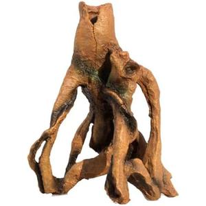 Aquarium Tree Stump Decor Resin Fish Tank Ornament with Hideout 6.7 Inch Simulated Sunken Wood for Aquatic Pets