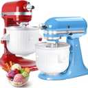 Ice Cream Maker Attachment for KitchenAid Stand Mixer, Compatible with KitchenAid 4.5/5QT/6QT accessories and attachments, 2 Quart for kitchenaid mixer attachments Frozen Yogurt/Gelato Maker