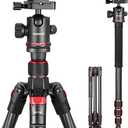 NEEWER 66"/168cm Carbon Fiber Tripod for Camera with 360° Panorama Ball Head, 1/4" Arca QR Plate, Portable Bag, Compact Travel Tripod Monopod for DSLR Video Camcorder, Max Load 26.5lb/12kg, N55C