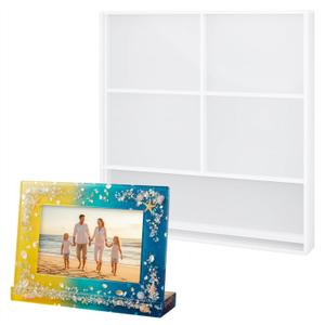 Resin Frame Mold Epoxy Silicone Casting for DIY Personalized Photo Crafts  Square Shape Mould Set for Home Table Decoration, Handmade Gift, Jewelry, Soap Tray, Mosaic, Art Display Decor 7.2''x7.2''