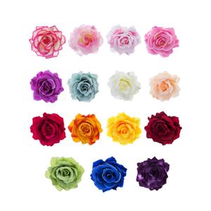 15 Pieces Flower Hair Clip for Women Rose Floral Pins Accessories for Wedding (Fresh Colors)