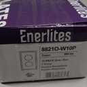 ENERLITES Duplex Wall Plates Kit, Electrical Outlet Covers, Standard Size 1-Gang 4.50" x 2.76", Unbreakable Polycarbonate Thermoplastic, Electric Receptacle Plug Covers, 8821-W-10PCS, White, 10 Pack