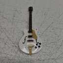 Wooden Miniature Electric Guitar with Stand and Case Mini Musical Instrument Electric Guitar Replica Collectible Figurines Model Home Decoration Display Ornament (5.51"x2.21"x0.39")