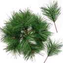 16 PCS Artificial Green Pine Needles Branches Fake Small Pine Twigs Stems Evergreen Picks Holiday Tree Decorations 