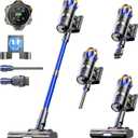 Cordless Vacuum Cleaner, Upgraded 650W 55KPA 70Mins Cordless Stick Vacuum Cleaner with Self-Standing and Touch Screen, Anti-tangle Wireless Vacumm, Vacuum Cleaners for Home/Pet Hair/Carpets/Floors