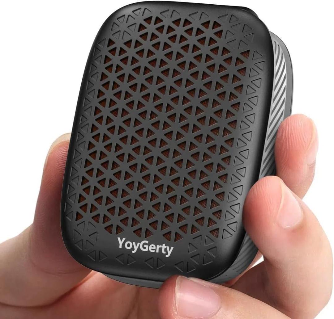2026 Upgrade Wearable Bluetooth 5.4 Speaker, IPX7 Waterproof Clip-on Wireless Mini Portable Speakers, Built-in Mic, Hands-Free Music/Calls for Work/Cycling/Home/Party/Outdoor(Black)