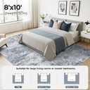 WITSHOCK 8x10 Area Rugs for Living Room : Machine Washable - Non Slip Modern Abstract Rug for Bedroom Under Dining - Stain Resistant for Household - Pet Owners (Blue)