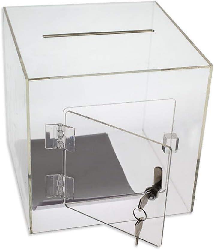 Premium Clear Acrylic Ballot Box Donation Box Cube (12 Inch)