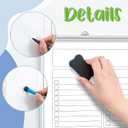 Lincia Magnetic to Do List Whiteboard for Wall 24" x 18" Large Weekly Dry Erase Board, Hanging Double-Side White Board Calendar for Planning Drawing Memo Home Kitchen Office(White)