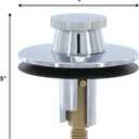 DANCO Lift and Turn Tub and Bath Drain Stopper, Chrome (88599)