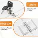 MaxGear Acrylic Donation Box with Lock 1 Pack, 7.8"x7.8"x7.8" Large Ballot Suggestion Box, Square Case for Fundraising, Donations