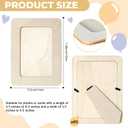 60 Pcs Wooden Picture Frames for Crafts, 4 x 6 inch DIY Wood Frame Bulk, Small Unfinished Standing Paintable Photo Frame for Home Birthday Party Wedding Decor