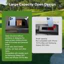 Golf Cart Phone Holder Wallet Holders, for Evolution Golf Cart Accessories 2025, Large Capacity No Divider, Compatible with Evolution D5 Maverick and Ranger Models (Carbon Fiber Color)