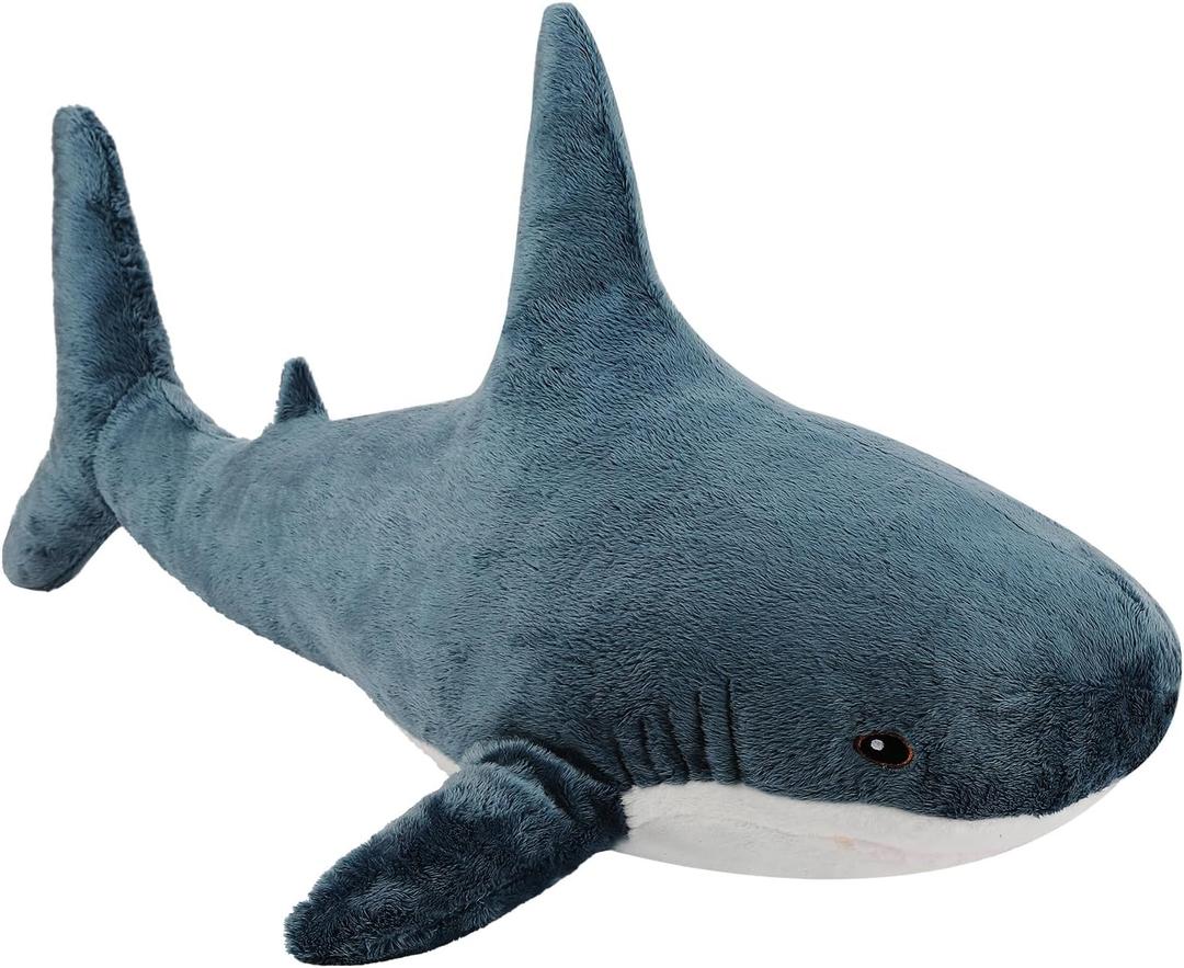 MUPI Shark Stuffed Animal Plush 11" Cute Shark Toy Plush Pillows Soft Cotton Sharks Plushies Ocean Sea Animal Doll Gifts for Boys Girls Kids Adults, Navy Blue