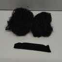 Afro kinkys Bulk Human Hair for Daredlocks Extensions Repair Locs Twist Braiding Afro Kinky Bulk Human Hair For Braiding 30g/pack(16 Inch,#1B) (#1B Natural Color)