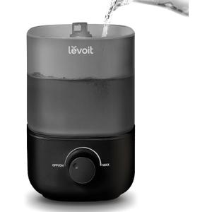 LEVOIT Classic 160 Top-Fill Ultrasonic Cool Mist Humidifier, Super Easy to Fill and Clean, Quiet Operation for Bedroom Home Baby & Plants, Auto Shut-off for Safety, 360 Rotating Nozzle, 2.5L, Black